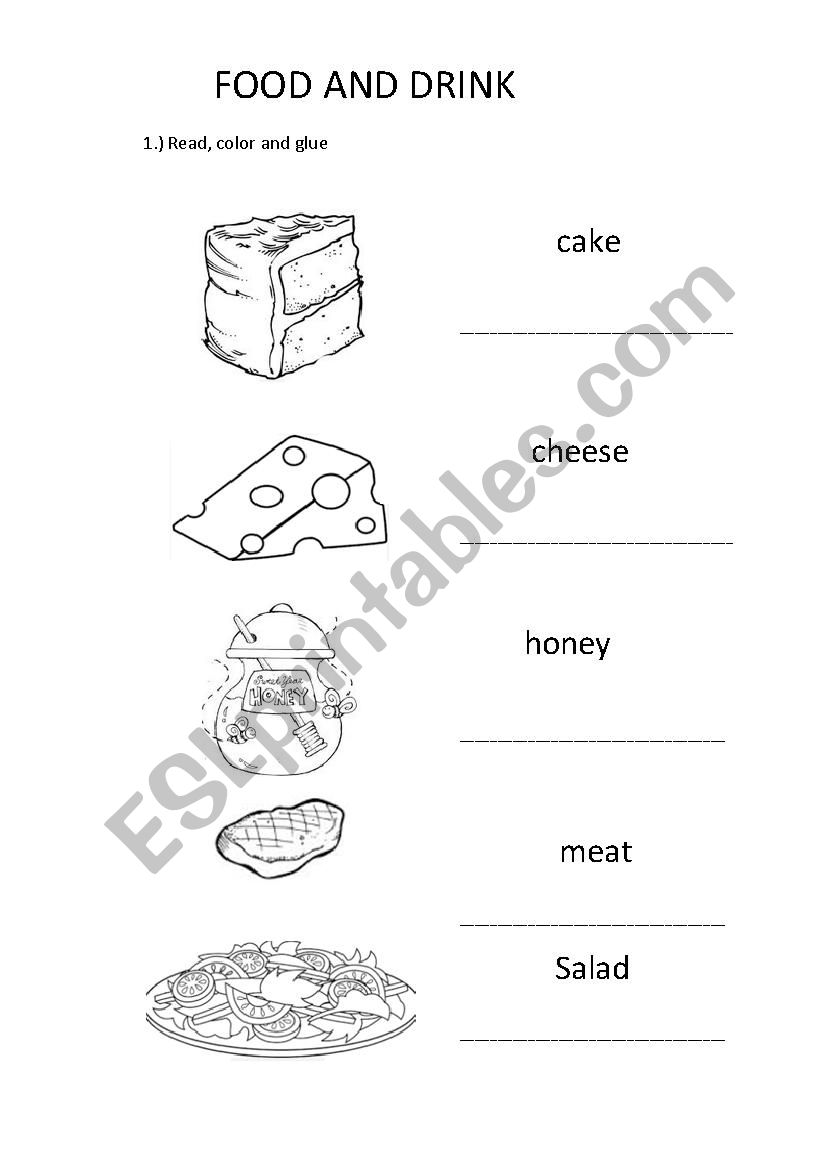 food worksheet