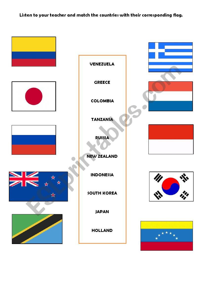 Flag description worksheet