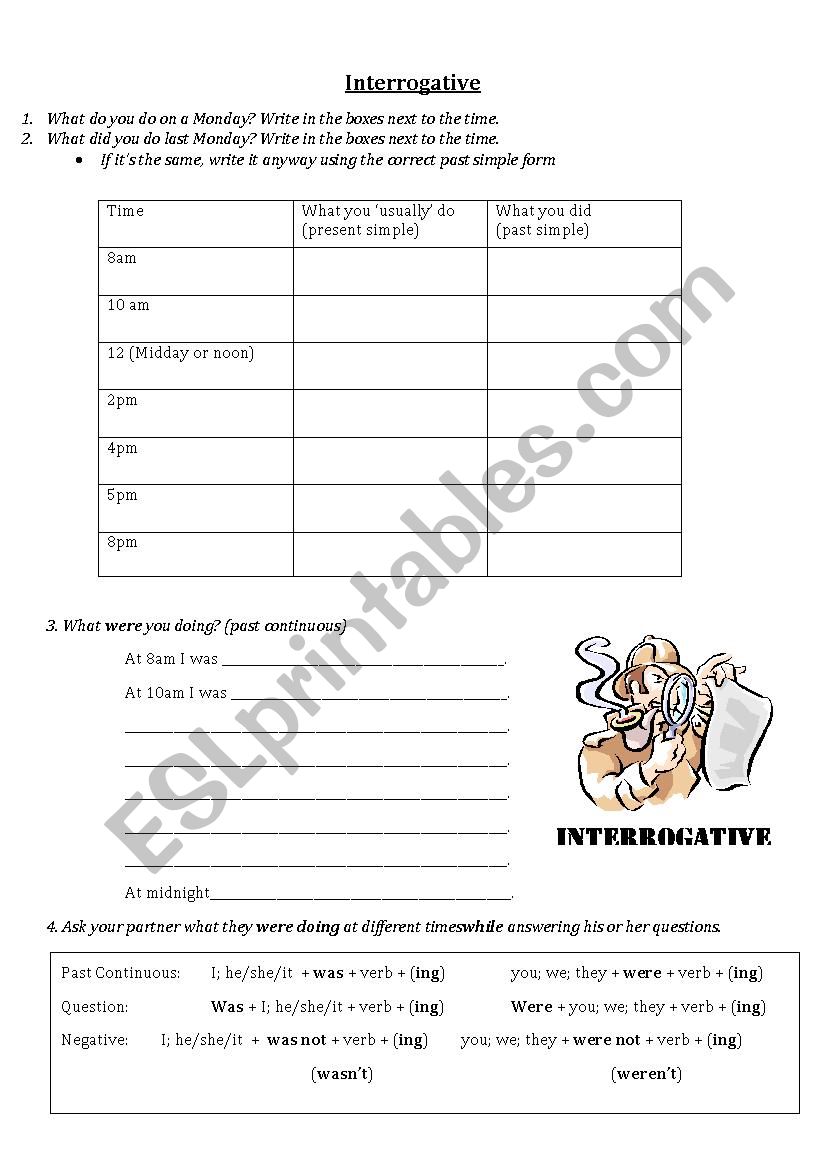 Interrogative practice  worksheet