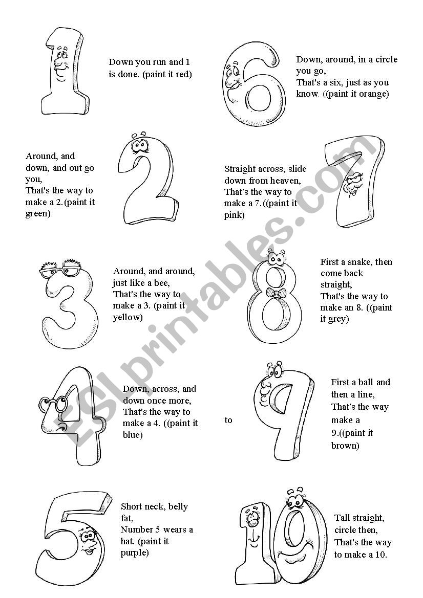 Numbers worksheet