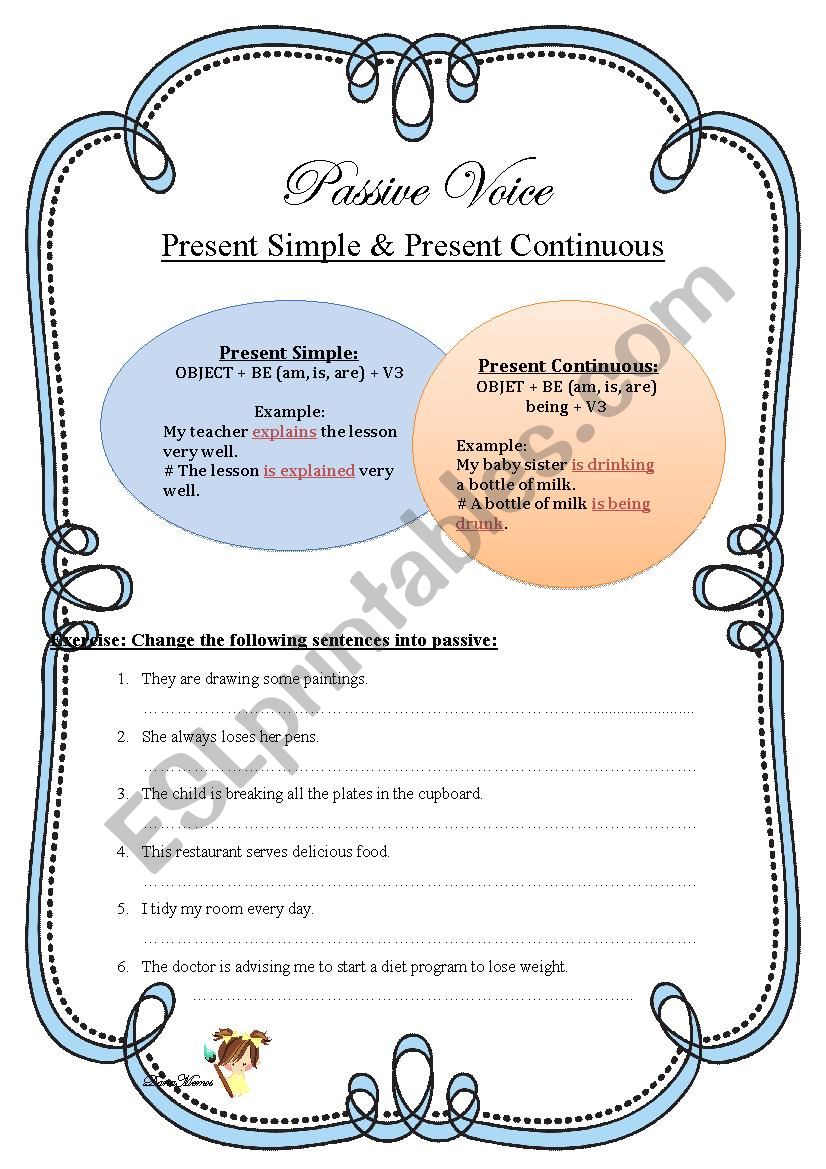 Passive Voice (present simple and continuous)