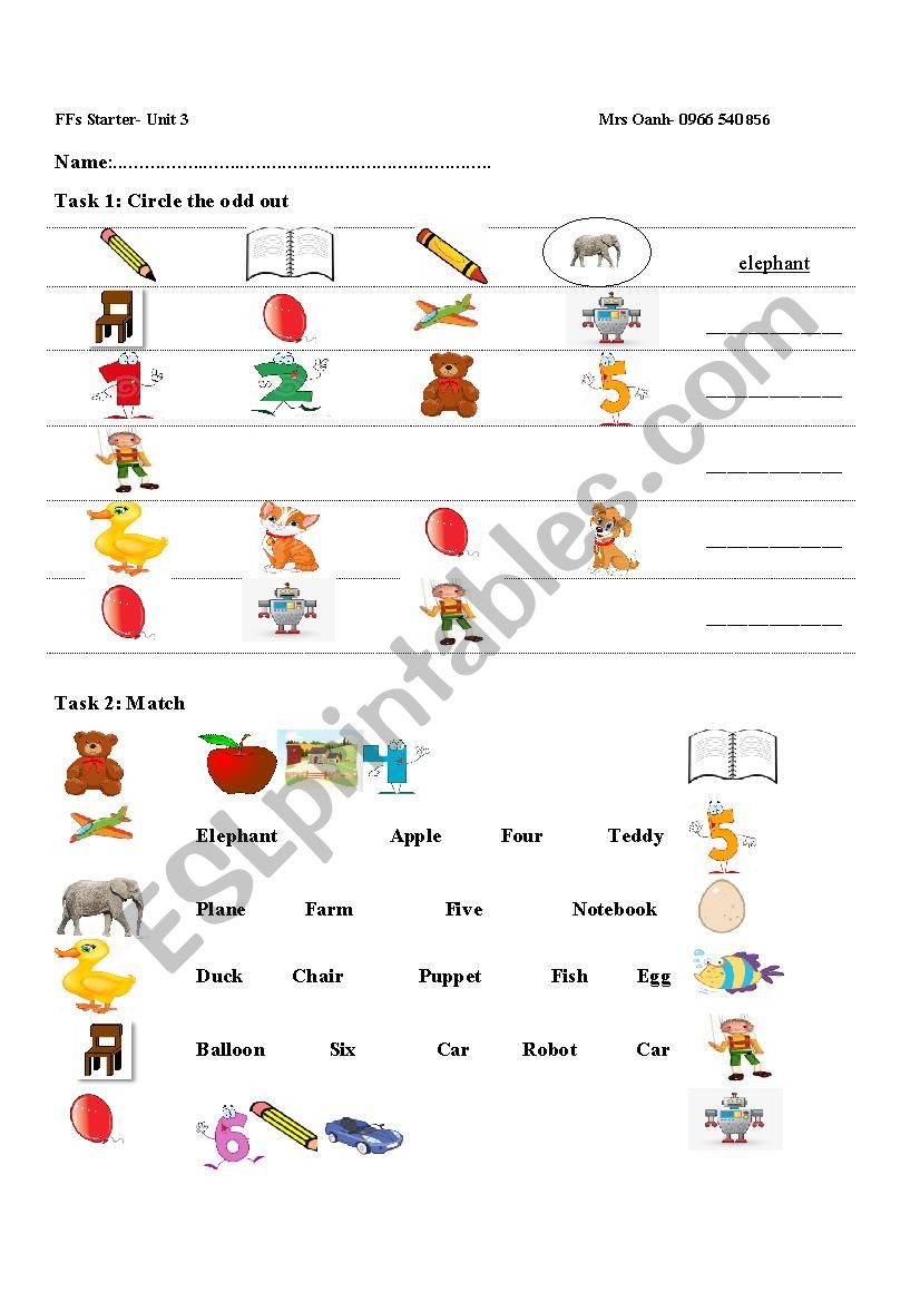 Exercise for kids worksheet