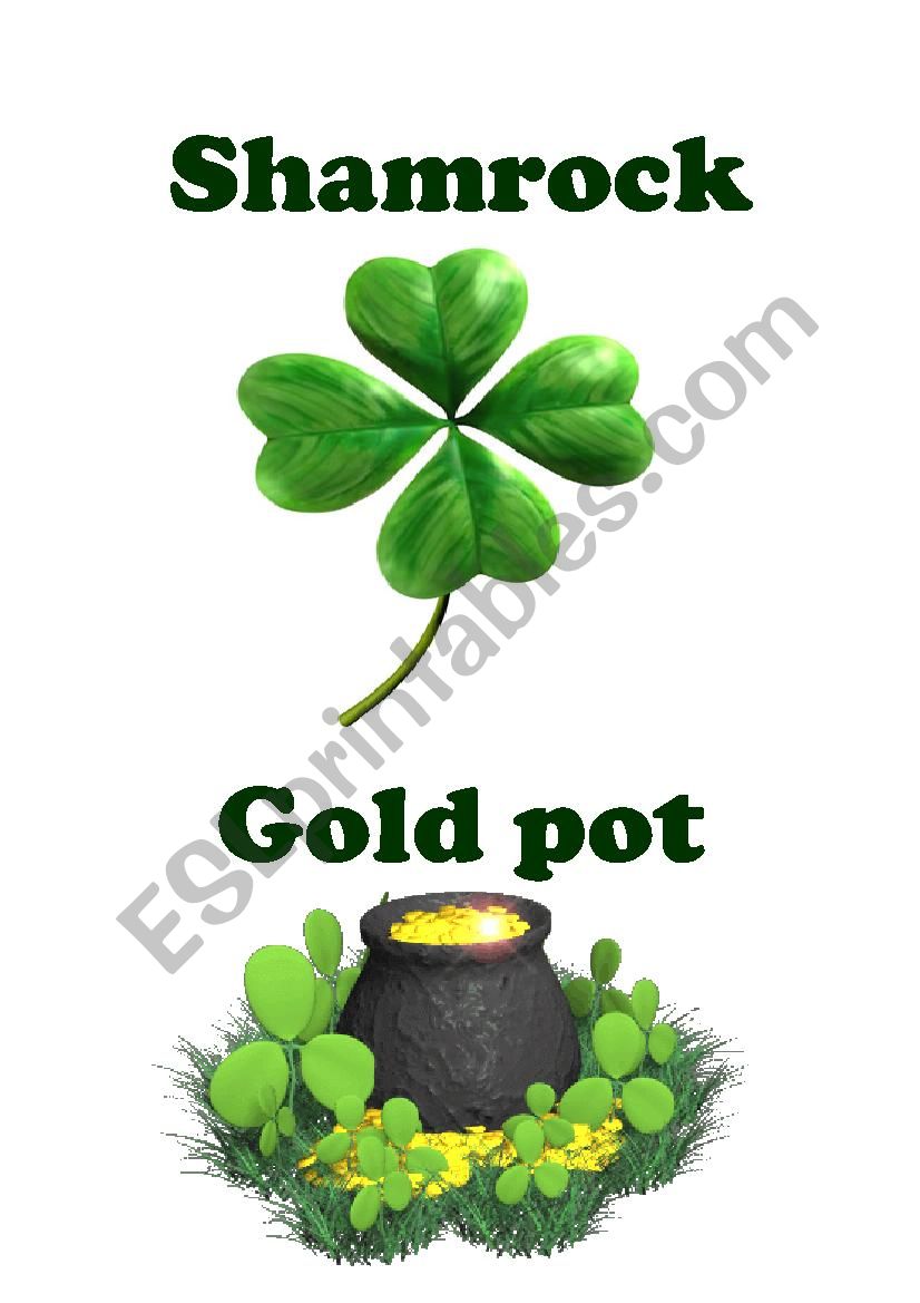 St Patricks Day FLASH-CARDS worksheet