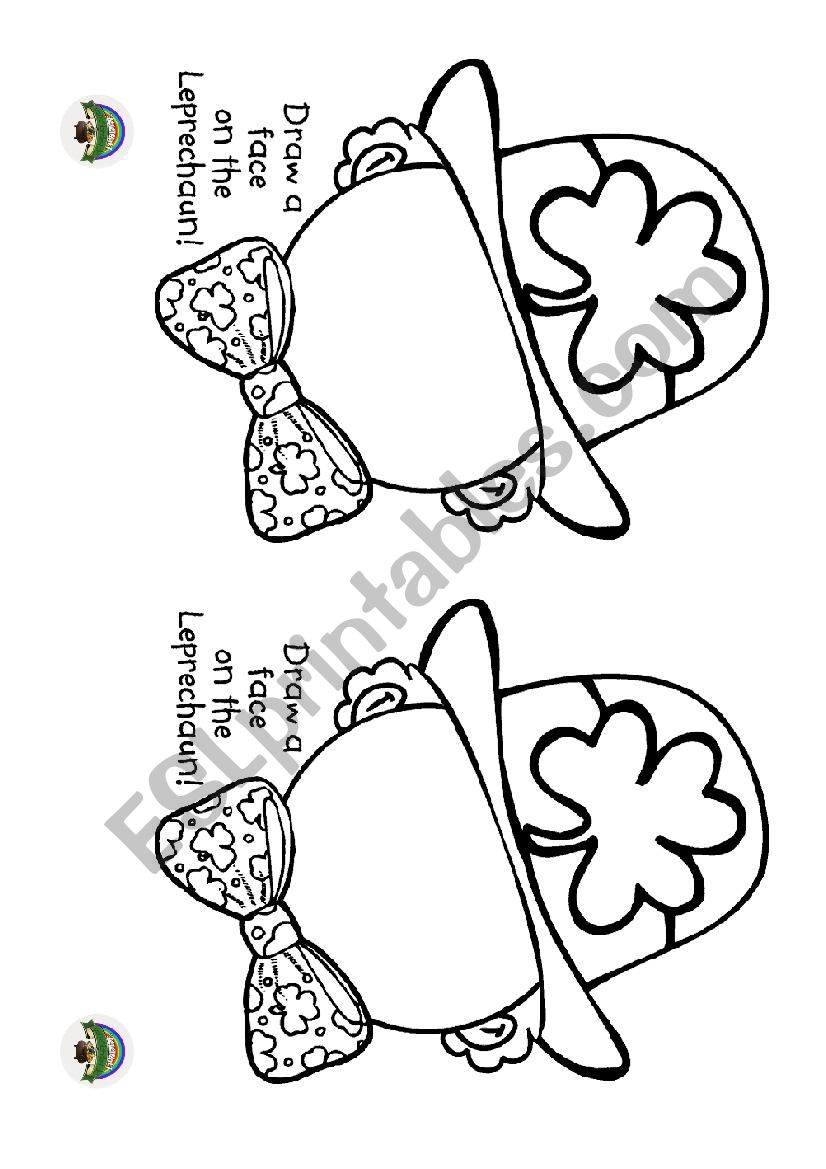 face parts, leprechaun, st. patrickÂ´s day, pre-schoolers, kindergarten