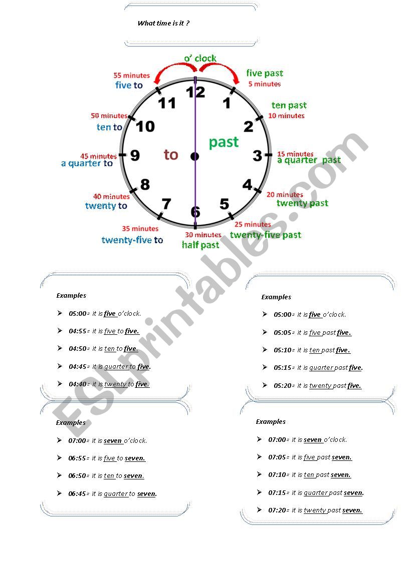 what time is it ? worksheet