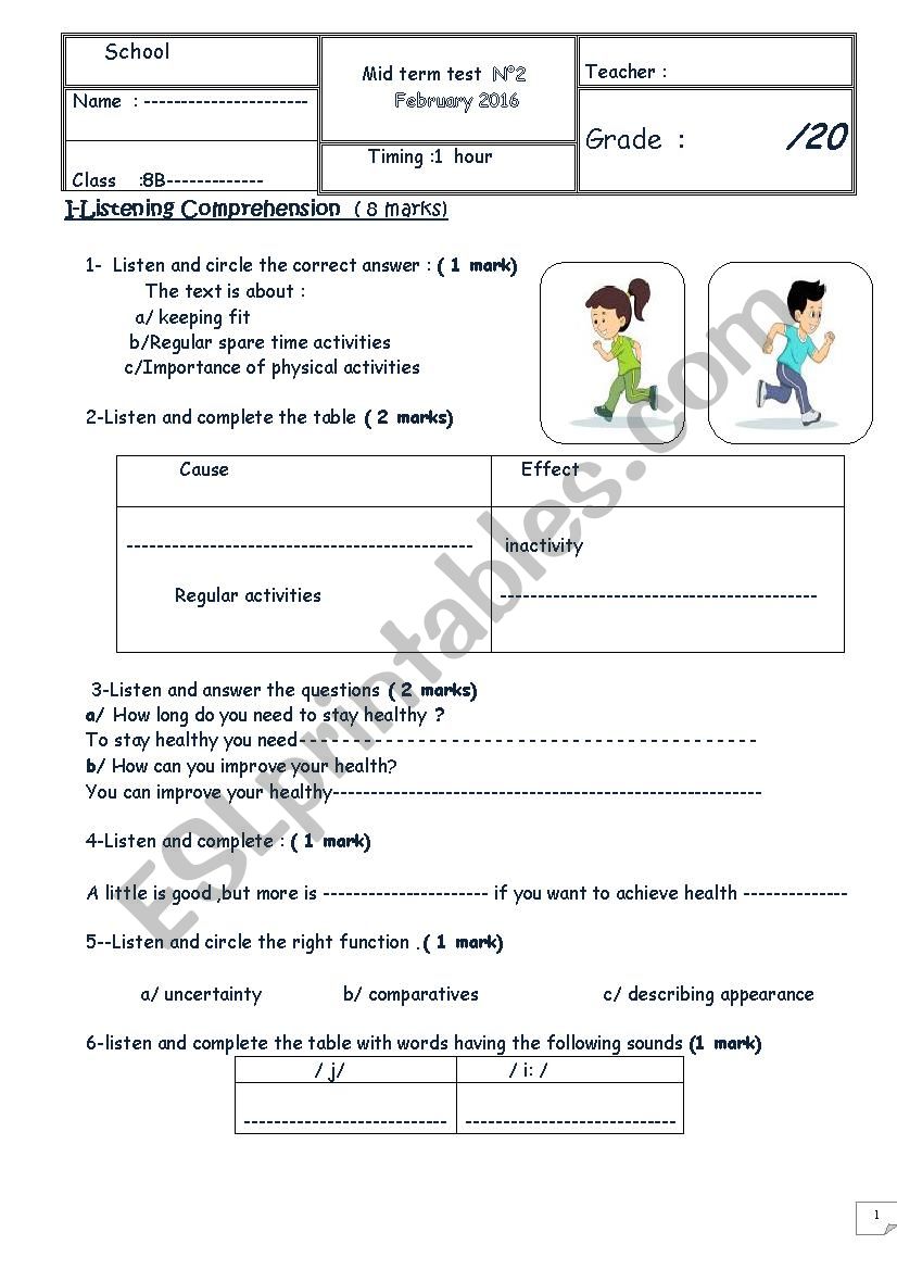 8th mid term2 worksheet