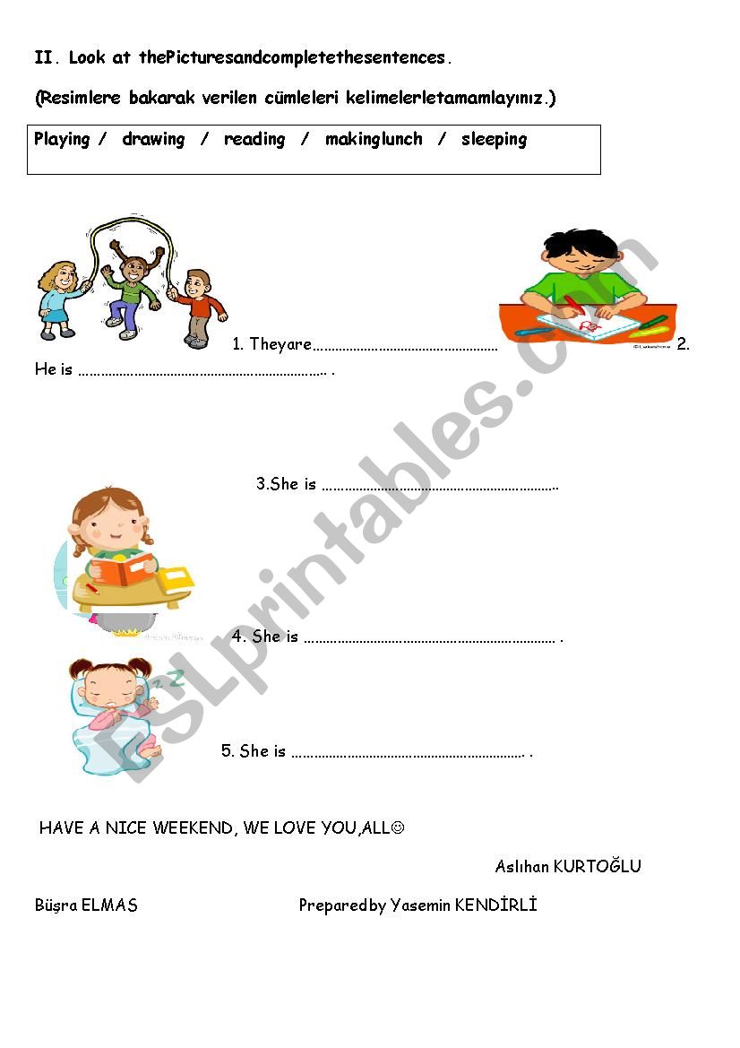 Worksheet for young learners worksheet
