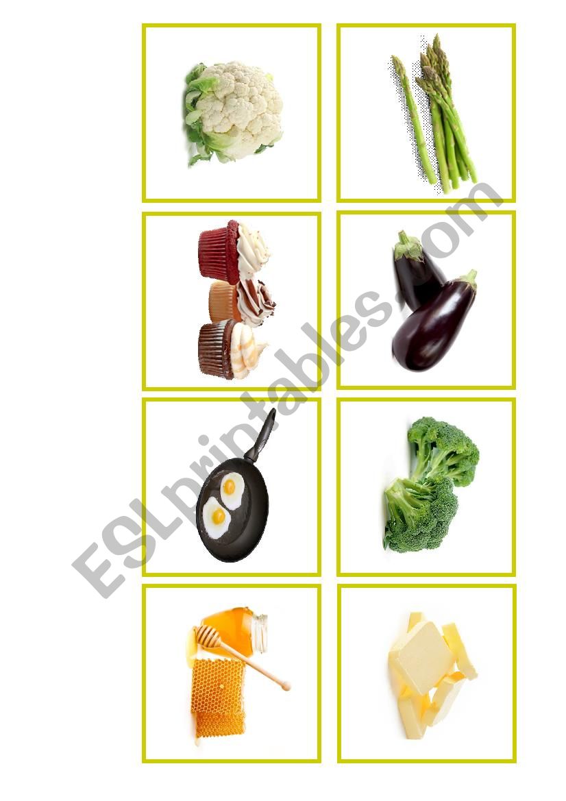 Food - Memory game (Pexeso) worksheet