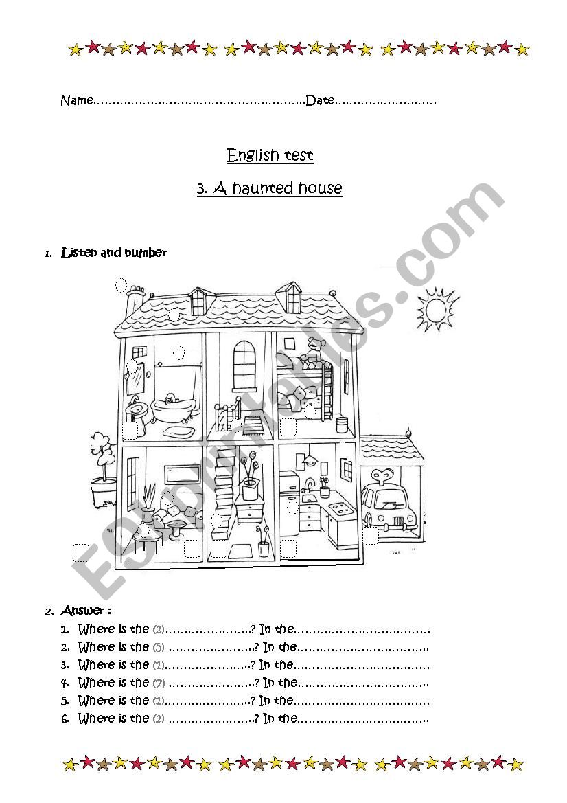 House test worksheet