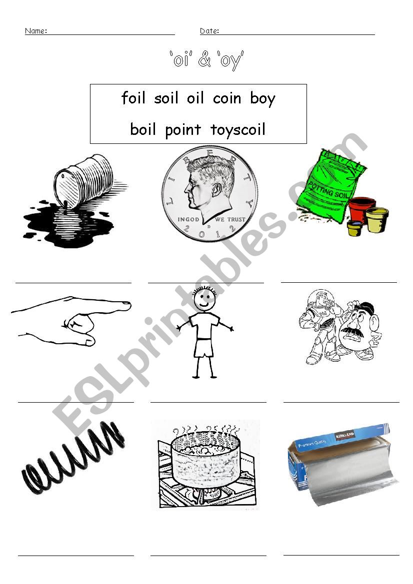 oi oy worksheet