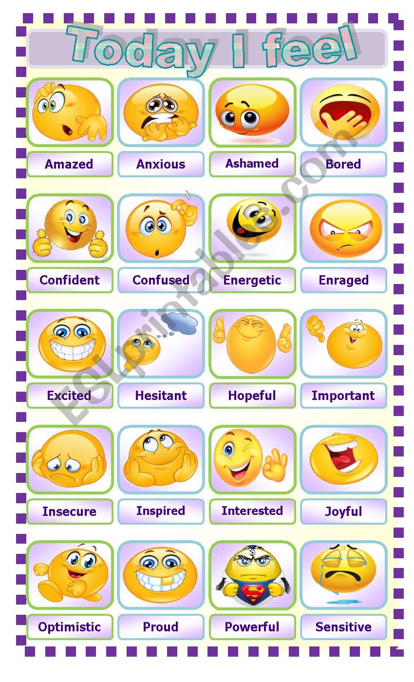 Today I feel ... Moods! worksheet