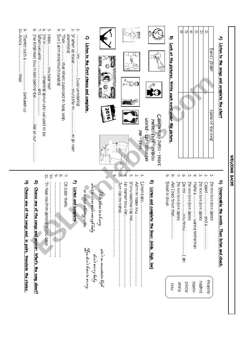 ICE-BREAKER ACTIVITY worksheet