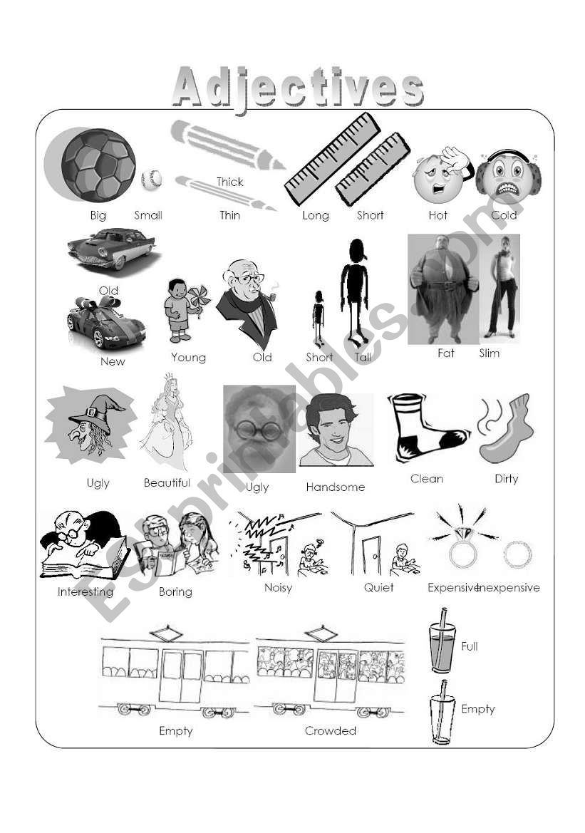 Adjective Opposites worksheet