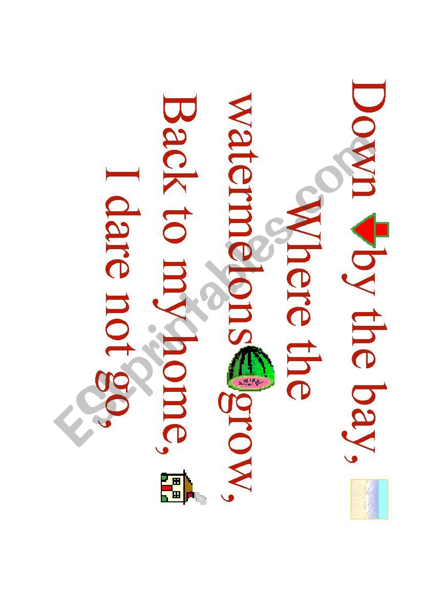 Down by the Bay Book worksheet
