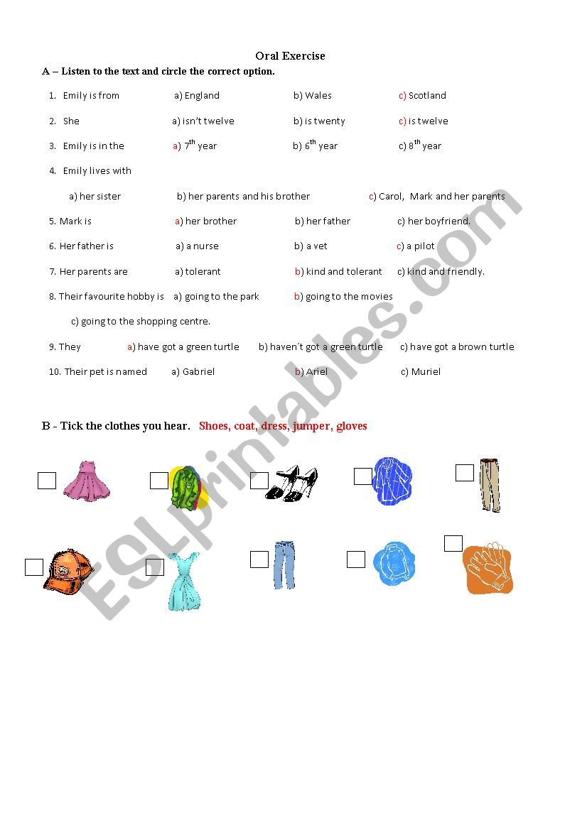 Written Test worksheet