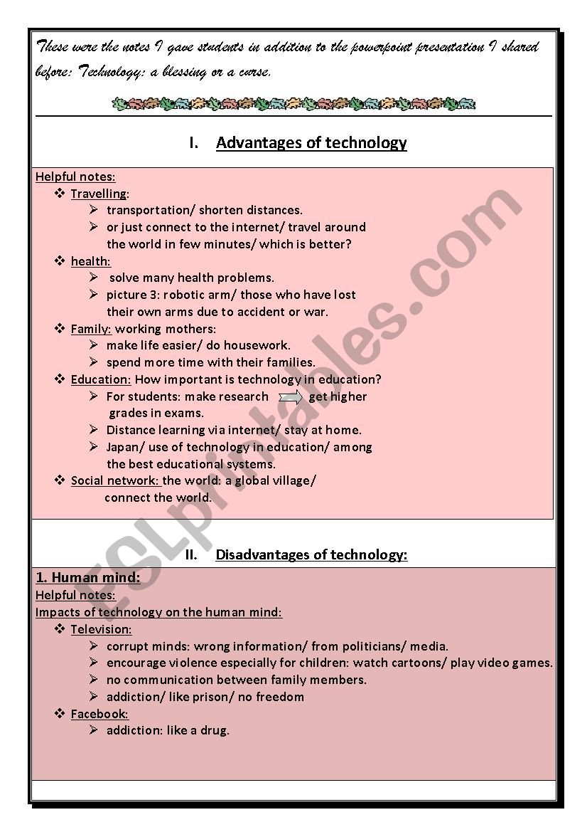 technology: a blessing or a curse: the post-speaking stage of a demonstration lesson part three