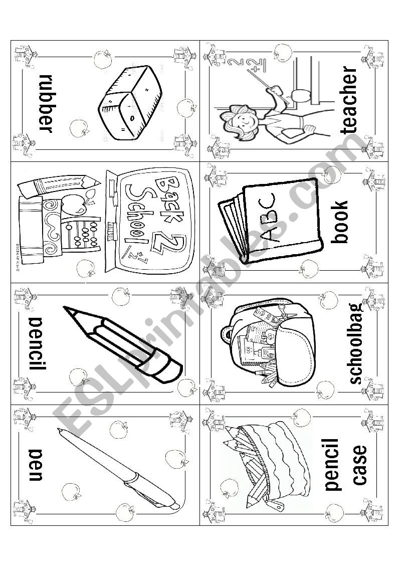 School supplies worksheet