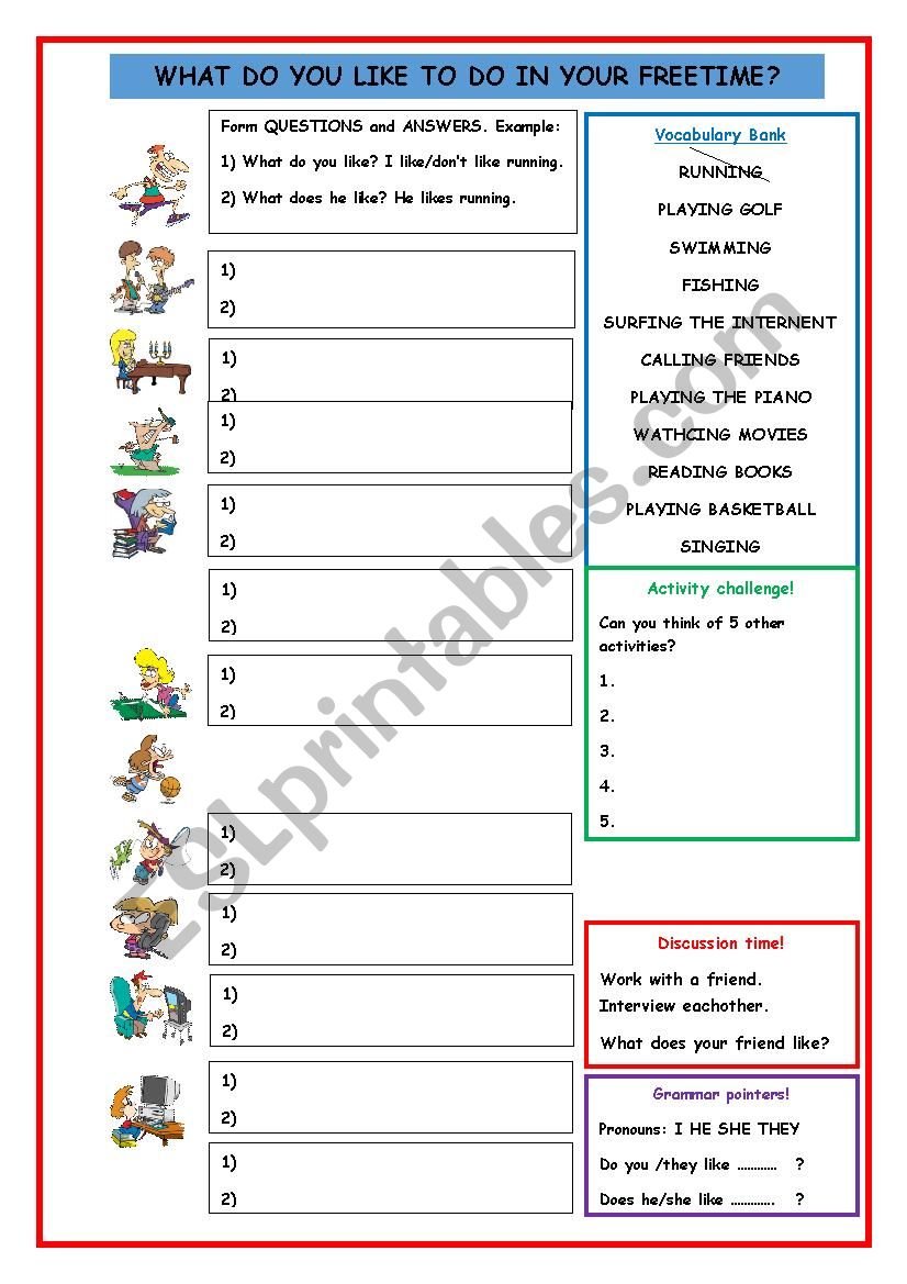 Activity Fun worksheet