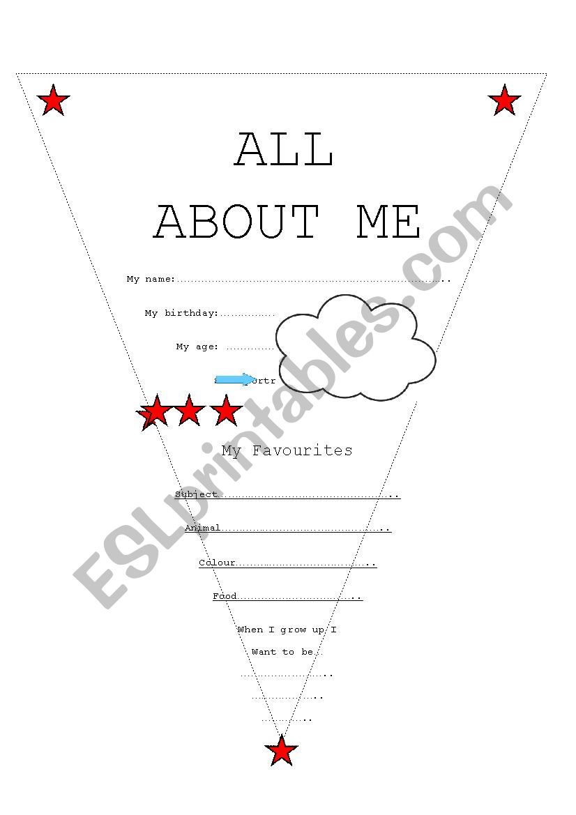 All about me worksheet