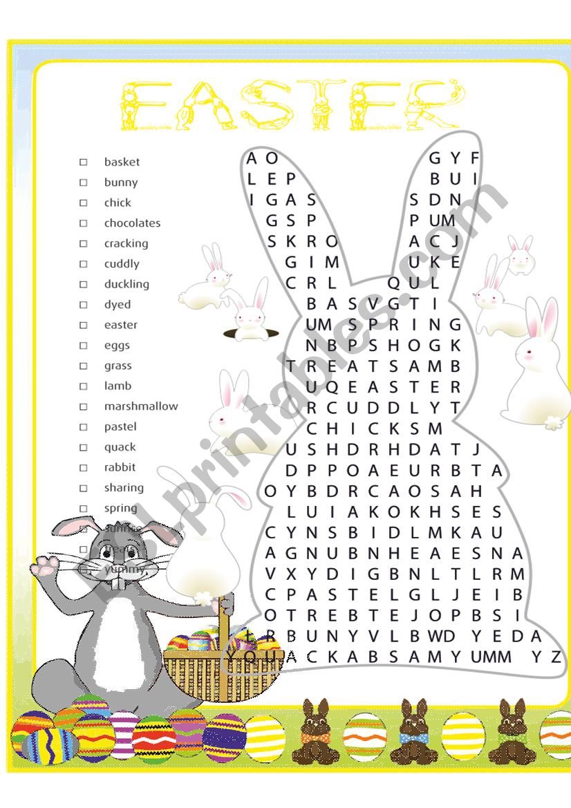 EASTER WORDSEARCH worksheet