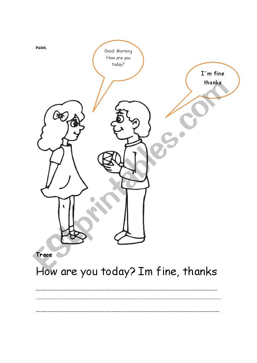 How are you? worksheet