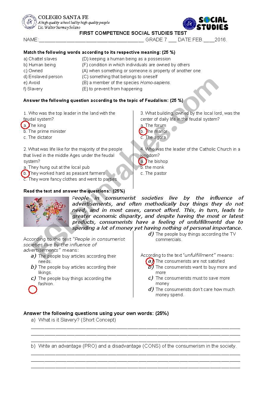 Economic System in English worksheet
