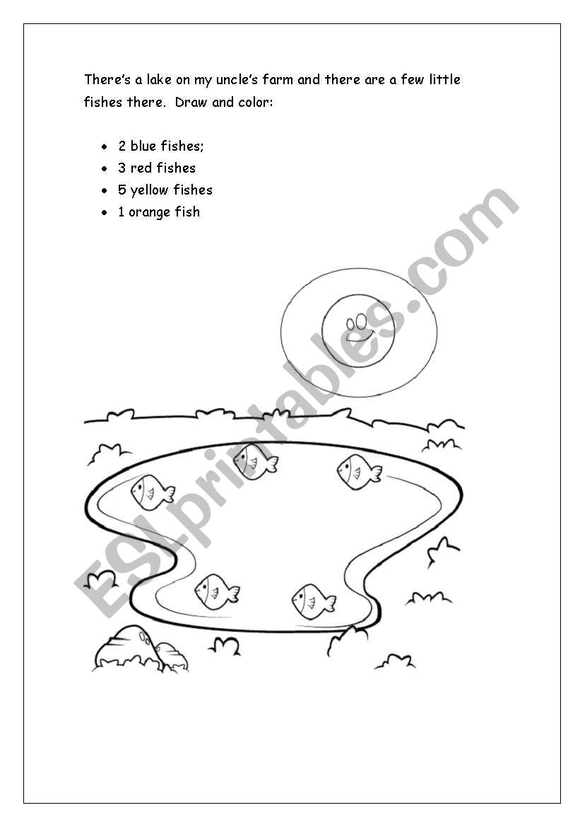 Little fishes! worksheet