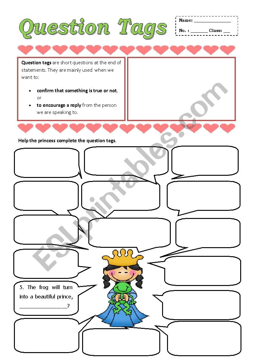 Question Tags worksheet