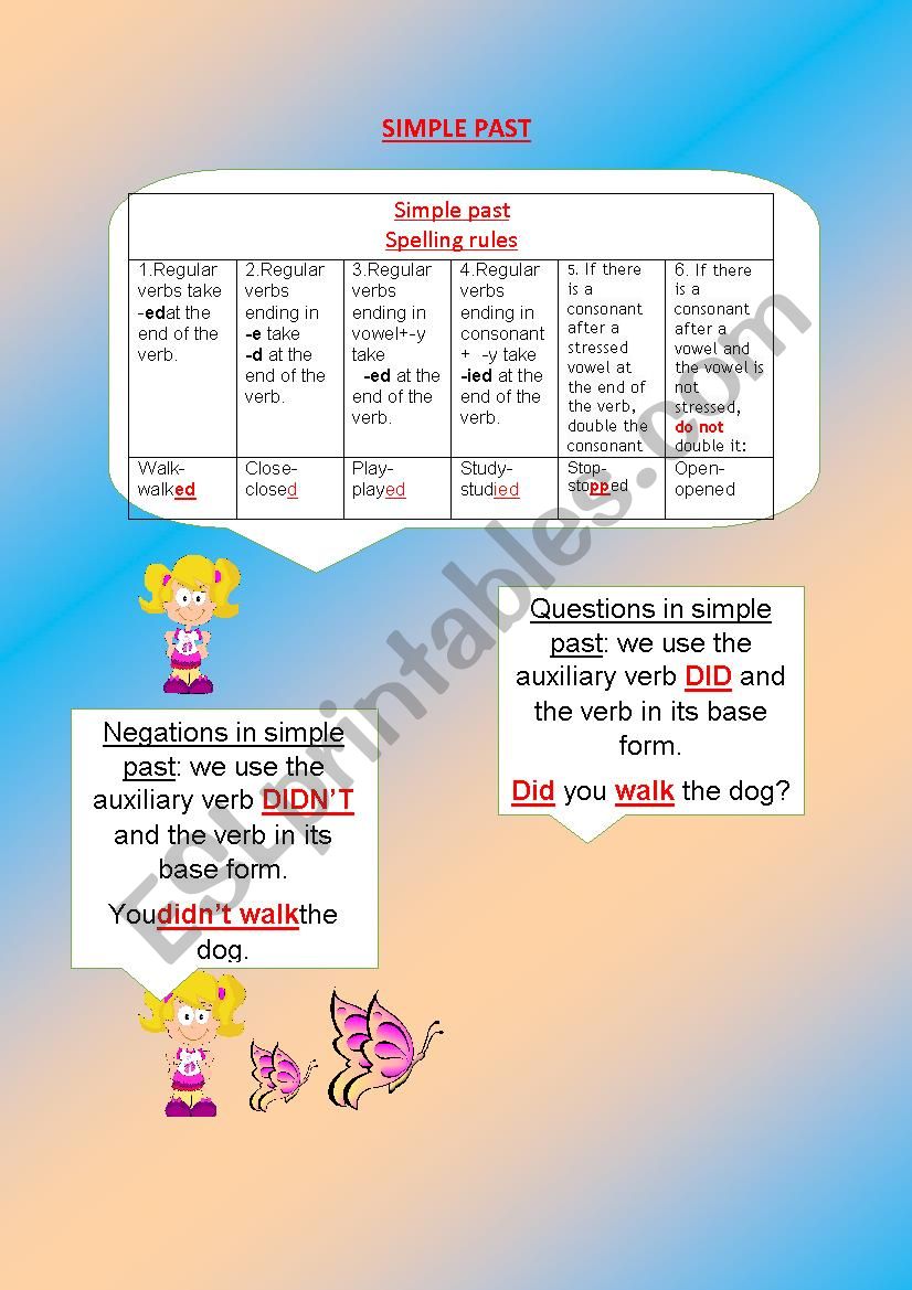 simple past worksheet