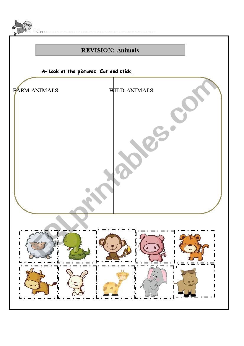 Wild Animals - Farm Animals worksheet