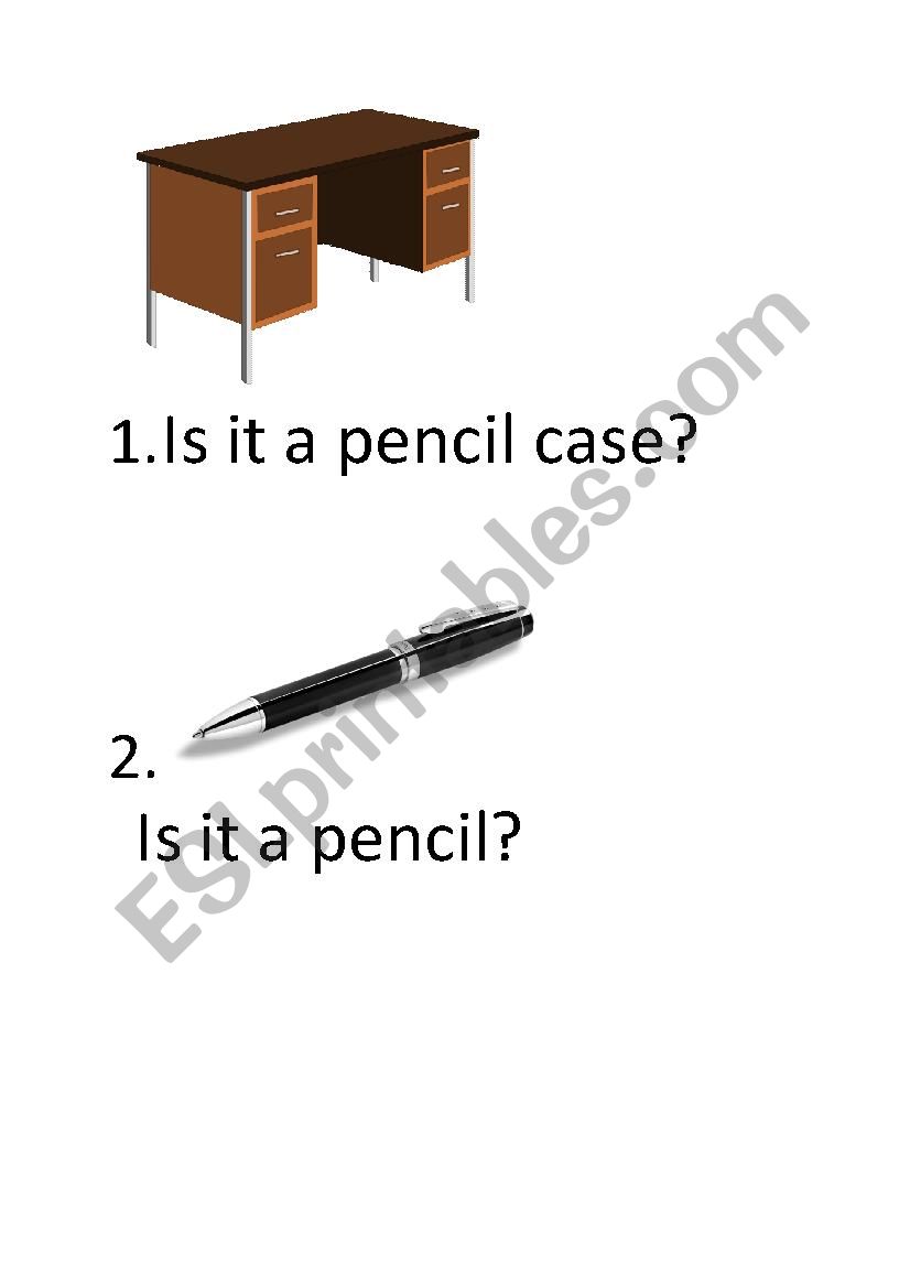 Is it a...? classroom objects worksheet