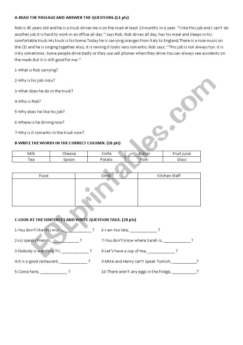 mix worksheet worksheet