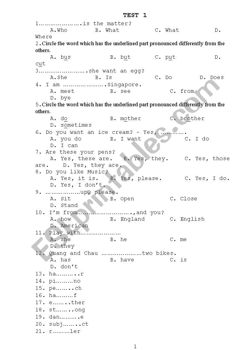 olypic 5 worksheet