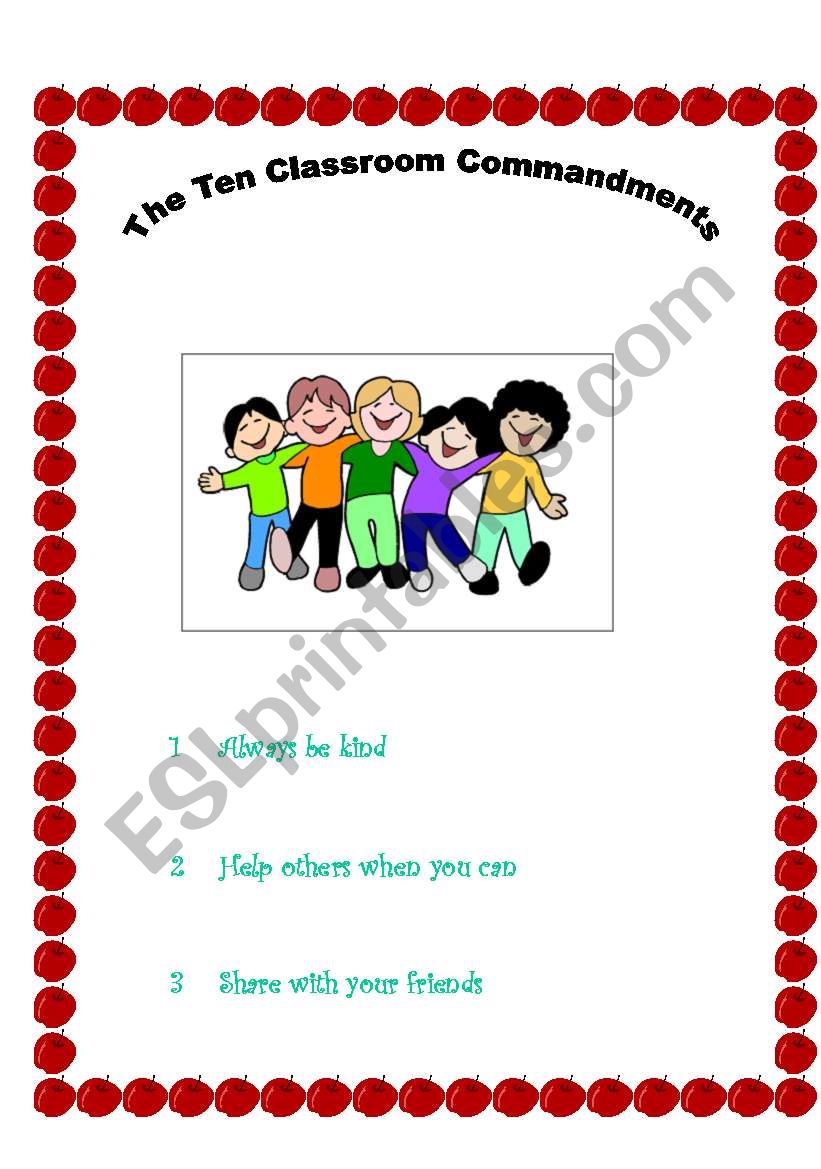 the ten classroom commandments