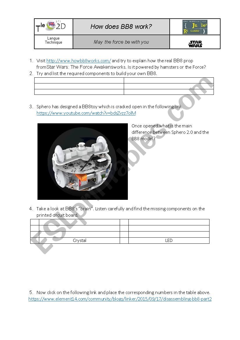 How does BB8 work? worksheet