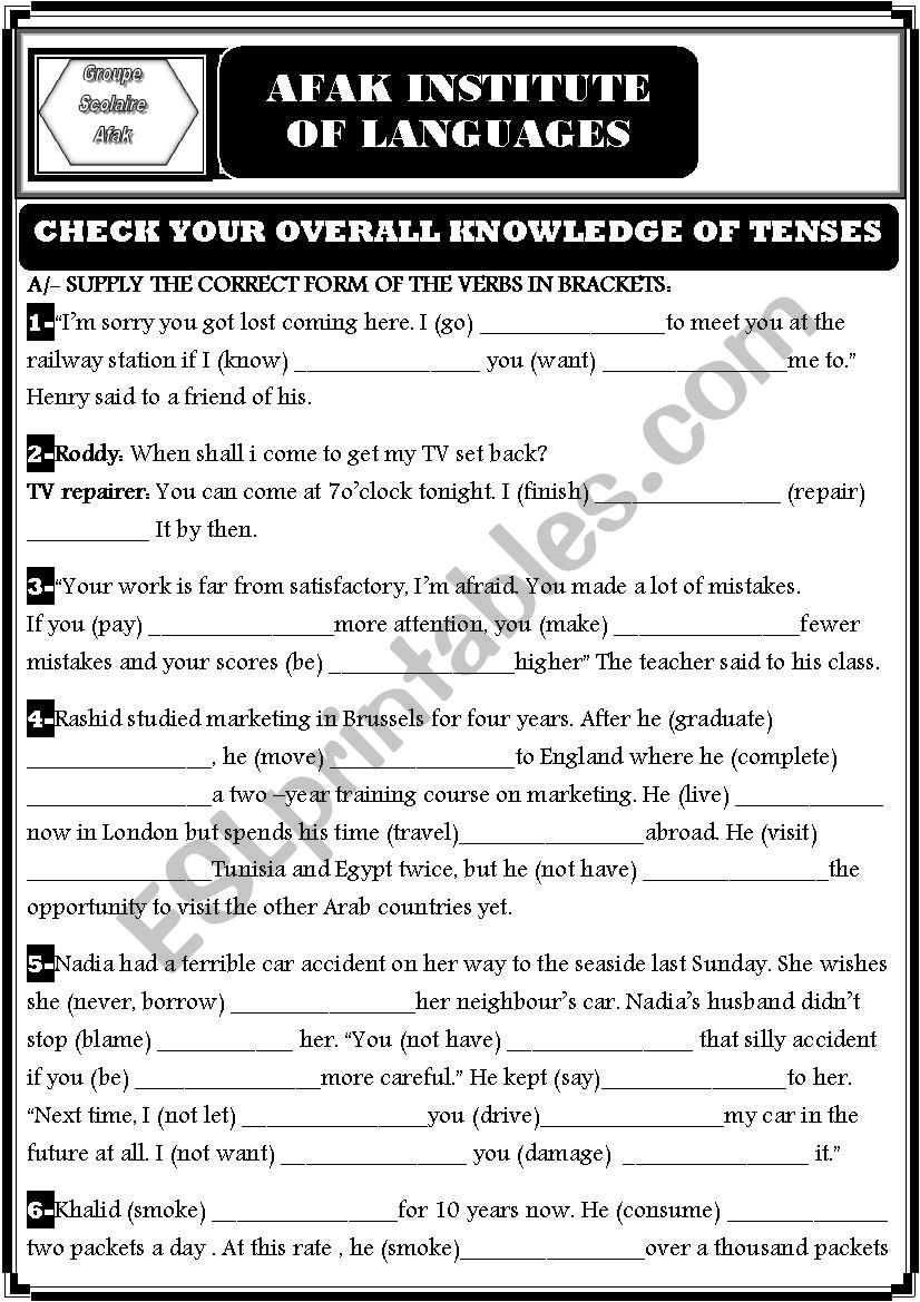 tenses activities - present and past - grammar activities