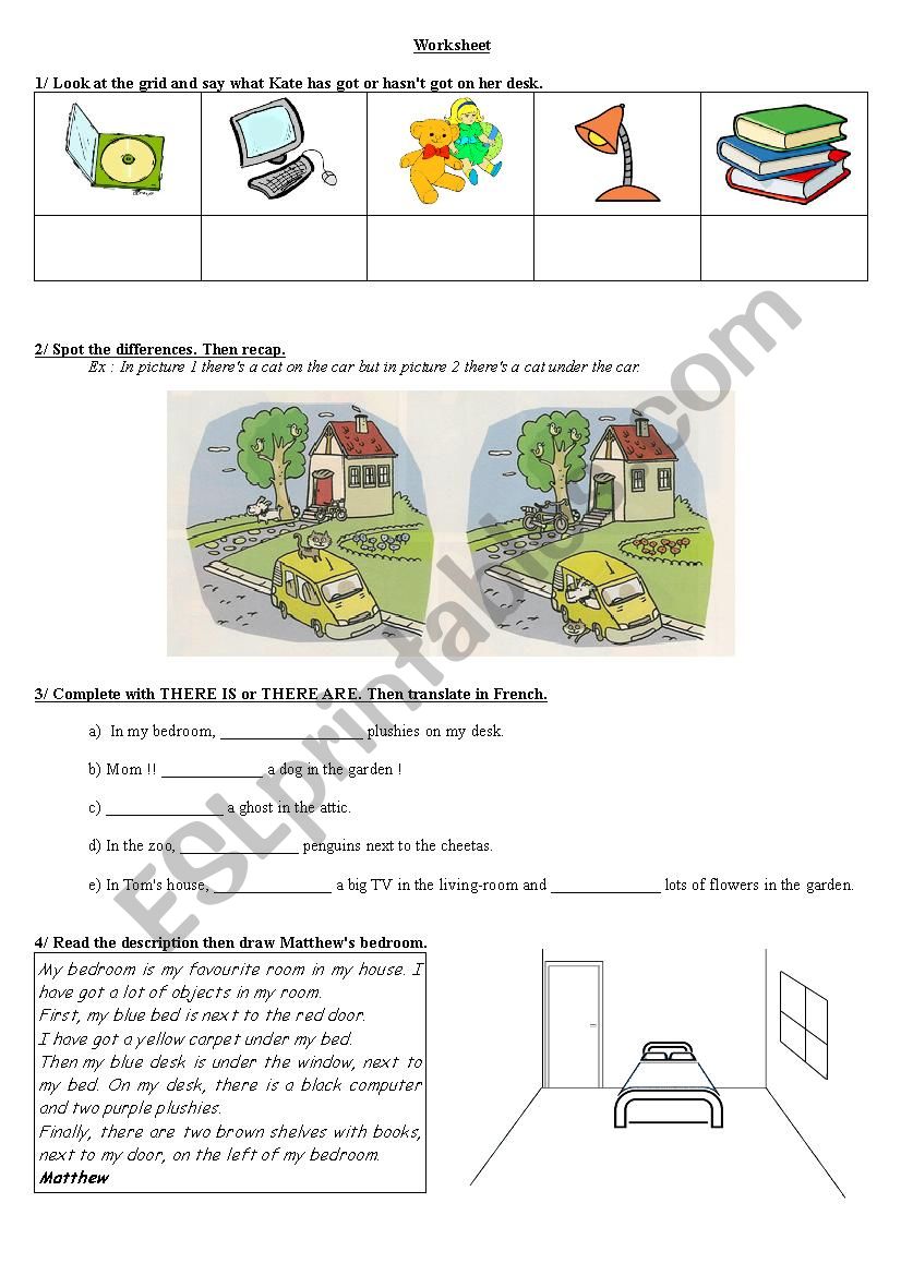 Worksheet House Describing worksheet