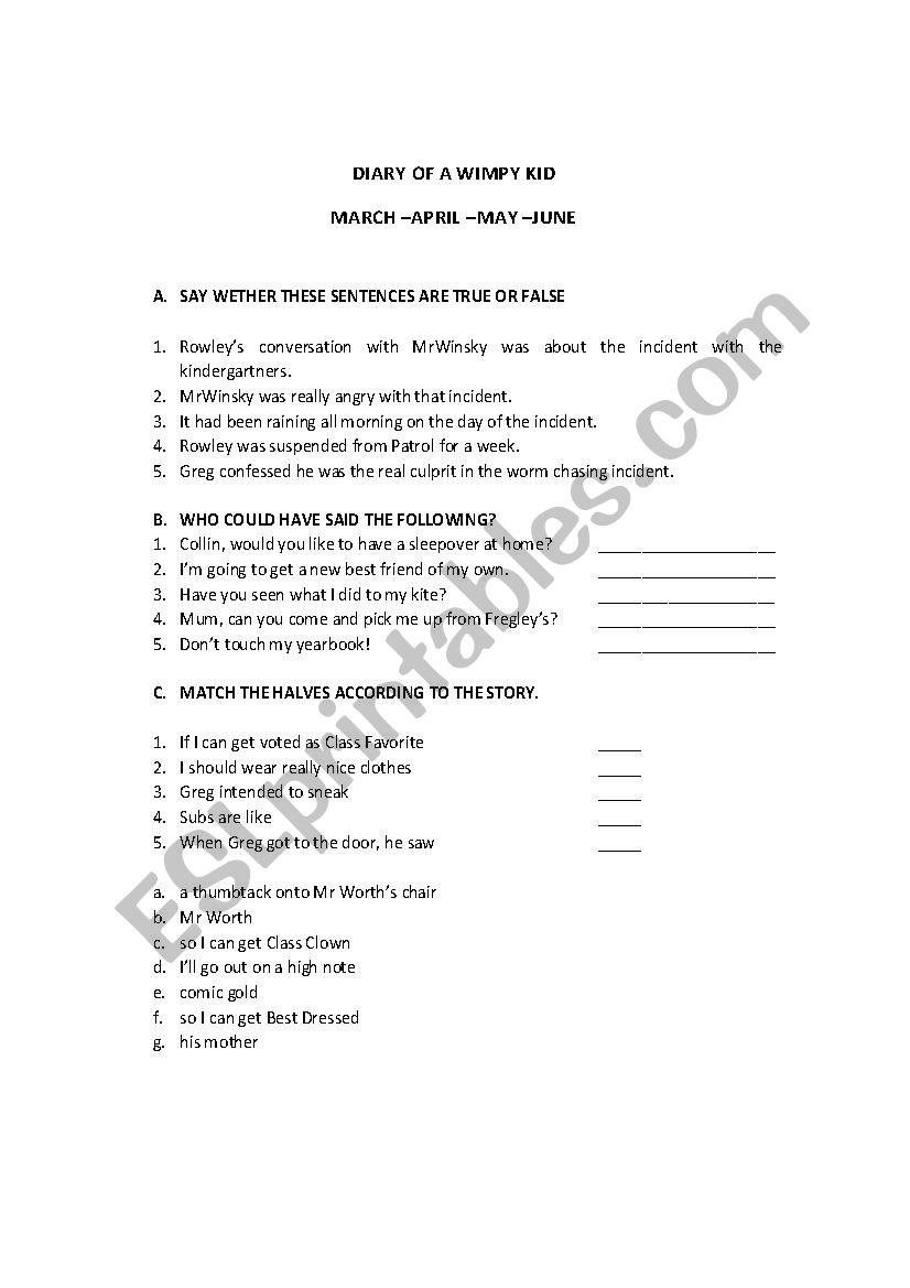 Working with Wimpy KId worksheet