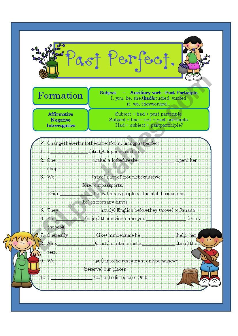 Past participle worksheet