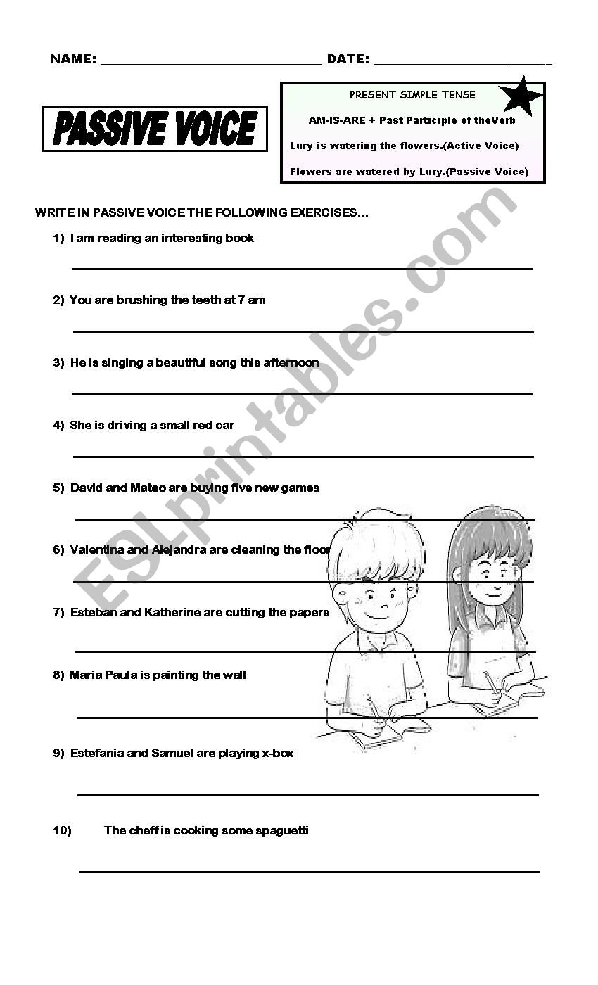 Passive Voice worksheet