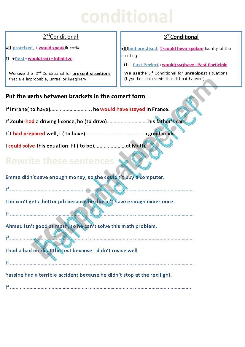 esay  worksheet