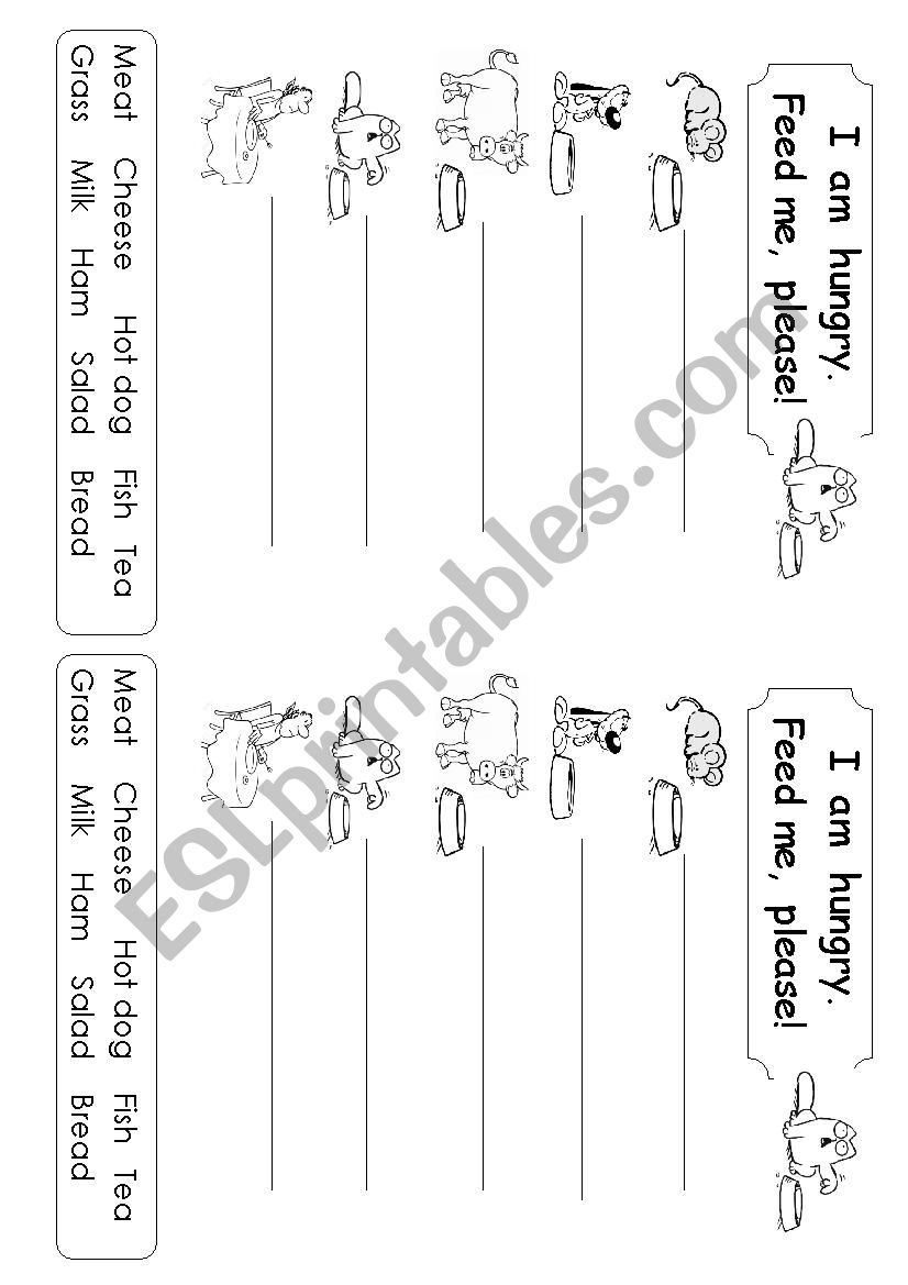 What do they eat? worksheet