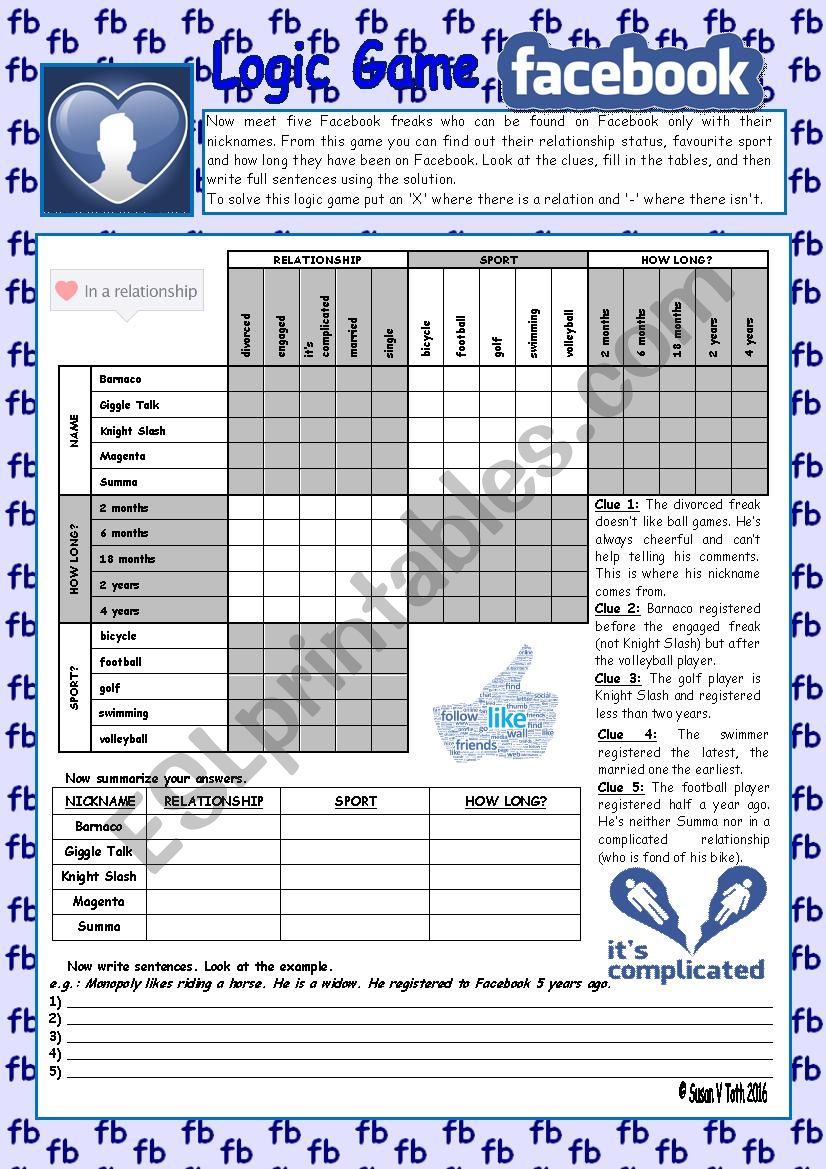 Logic game (71s) - Facebook nr2 *** with key *** fully editable