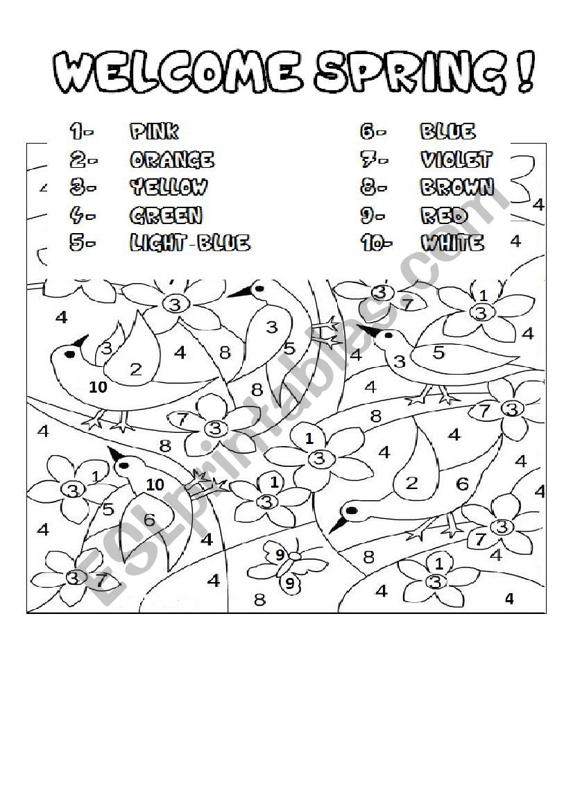 Welcome Spring! worksheet