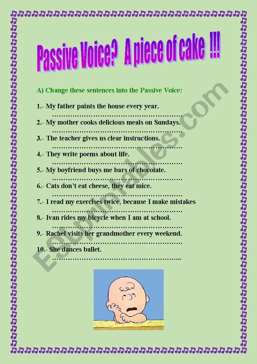 Practice: PASSIVE VOICE worksheet