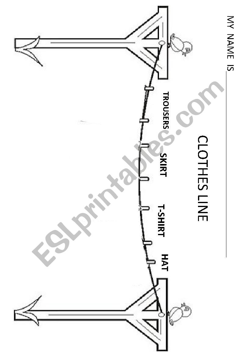 Clothes Line worksheet