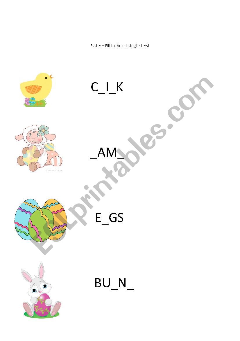 Easter  worksheet