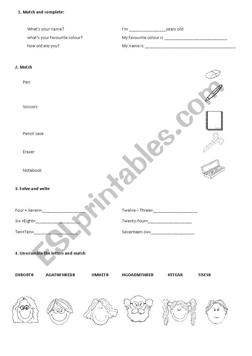 practive worksheet