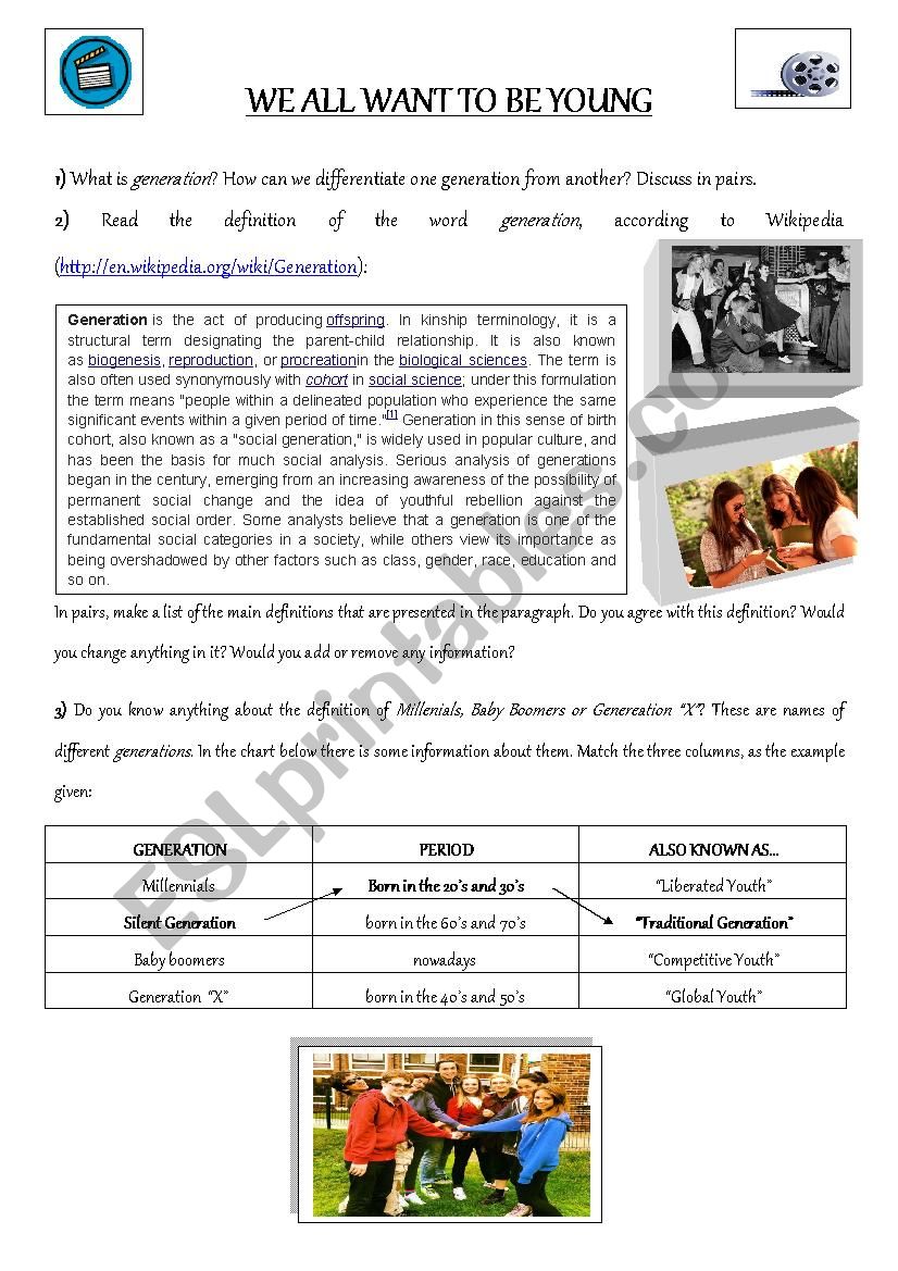 Conversation topic for teens worksheet