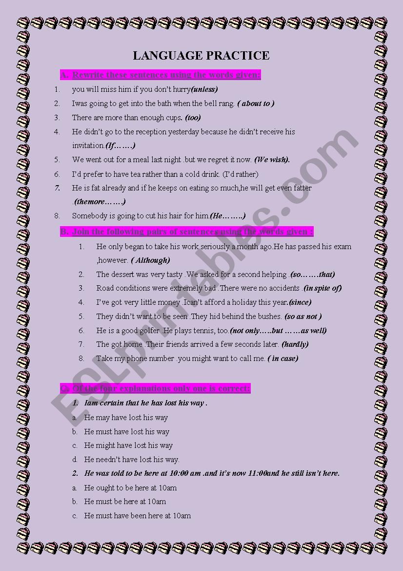 language-practice-1-esl-worksheet-by-marzouga